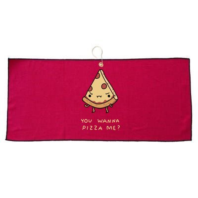 You Wanna Pizza Me? Large Microfiber Waffle Golf Towel