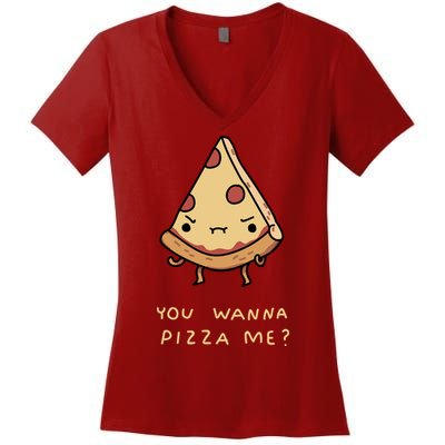 You Wanna Pizza Me? Women's V-Neck T-Shirt