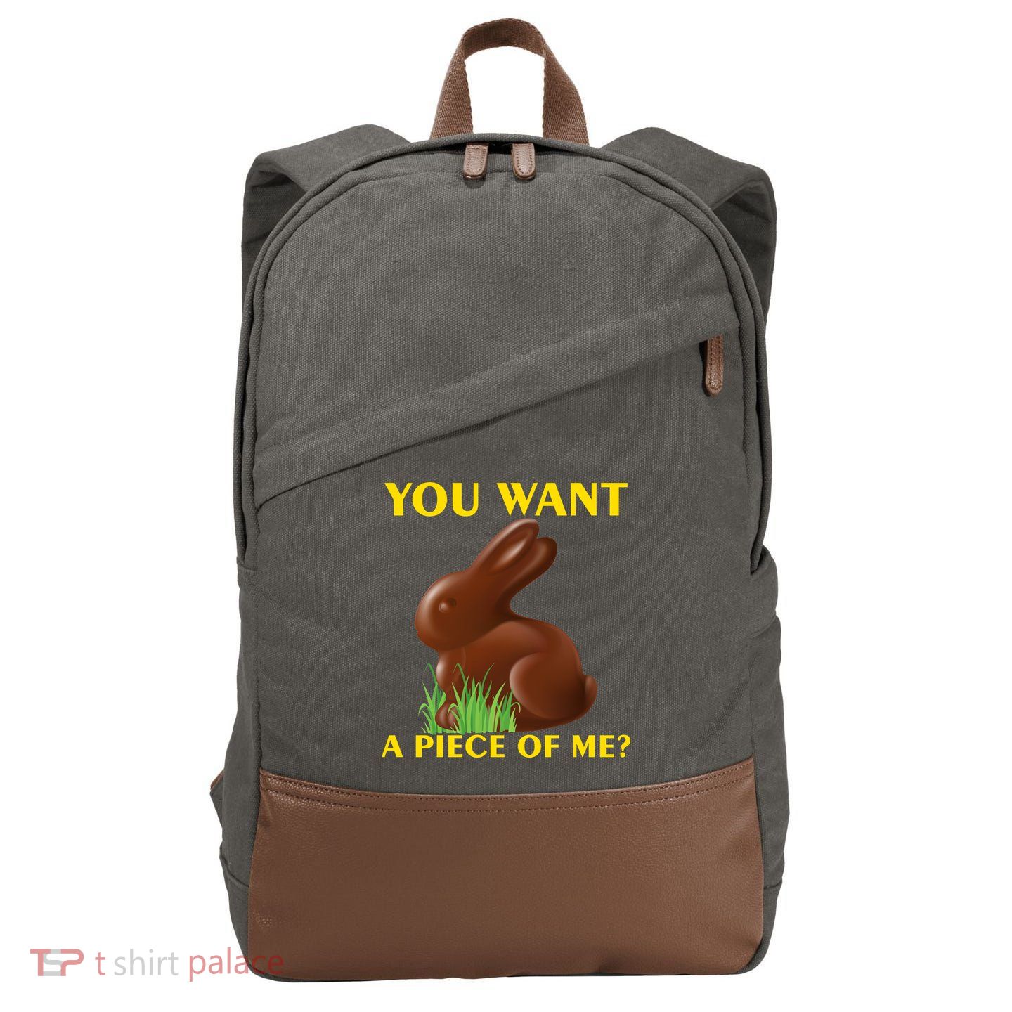 You Want A Piece Of Me? Cotton Canvas Backpack