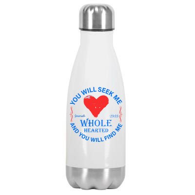 You Will Seek Me Gospel Verse Stainless Steel Insulated Water Bottle