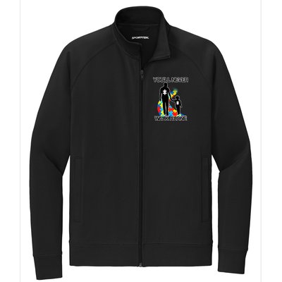 You'll Never Walk Alone Autism Awareness Stretch Full-Zip Cadet Jacket