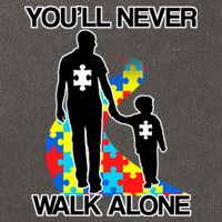 You'll Never Walk Alone Autism Awareness Cotton Canvas Backpack