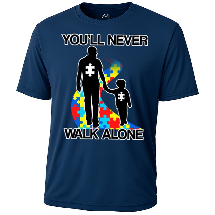 You'll Never Walk Alone Autism Awareness Cooling Performance Crew T-Shirt