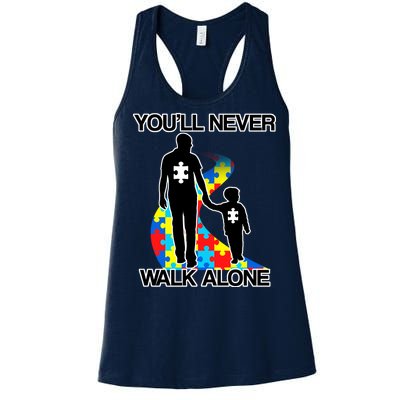 You'll Never Walk Alone Autism Awareness Women's Racerback Tank