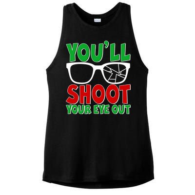 You'll Shoot Your Eye Out Christmas Ladies PosiCharge Tri-Blend Wicking Tank