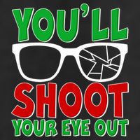 You'll Shoot Your Eye Out Christmas 7 Panel Mesh Trucker Snapback Hat