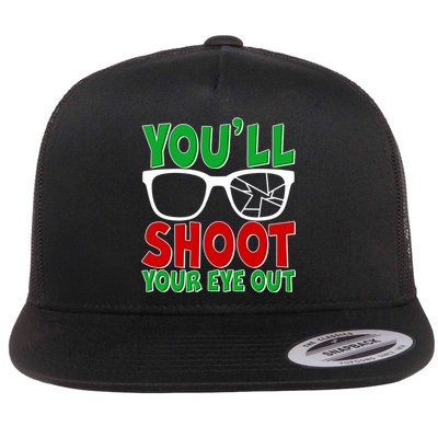 You'll Shoot Your Eye Out Christmas Flat Bill Trucker Hat