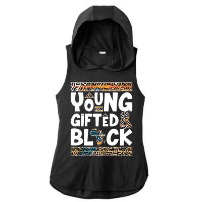 Young Gifted And Black Ladies PosiCharge Tri-Blend Wicking Draft Hoodie Tank