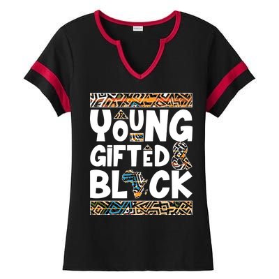 Young Gifted And Black Ladies Halftime Notch Neck Tee