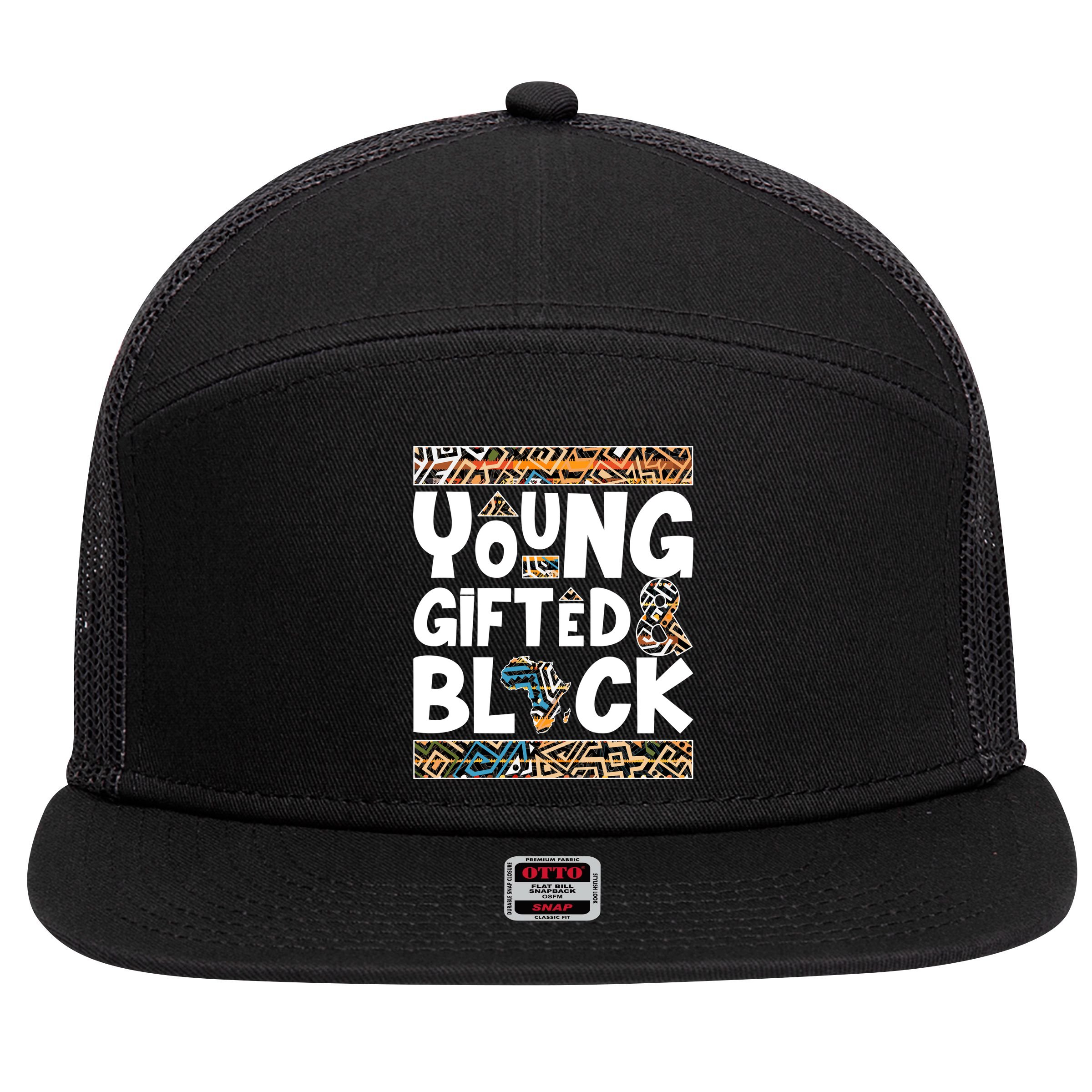 Young Gifted And Black 7 Panel Mesh Trucker Snapback Hat