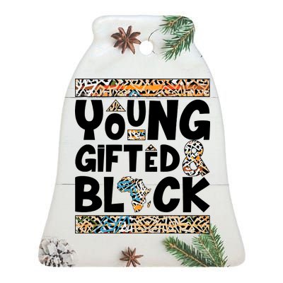 Young Gifted And Black Ceramic Bell Ornament