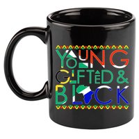 Young Gifted And Black Africa Map 11oz C Handle Ceramic Mug
