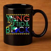 Young Gifted And Black Africa Map 11oz C Handle Ceramic Mug