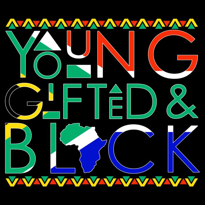 Young Gifted And Black Africa Map Drawstring Bag