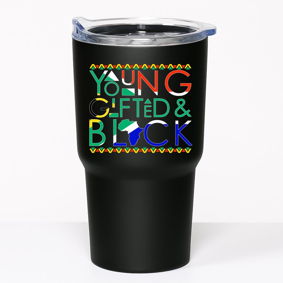 Young Gifted And Black Africa Map Tumbler