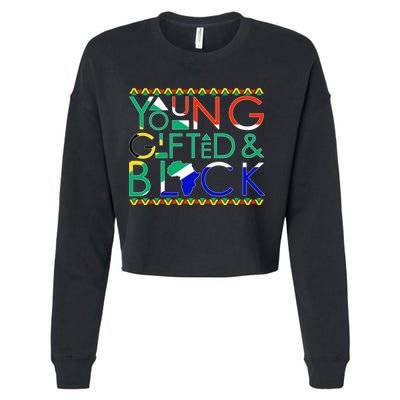 Young Gifted And Black Africa Map Cropped Pullover Crew