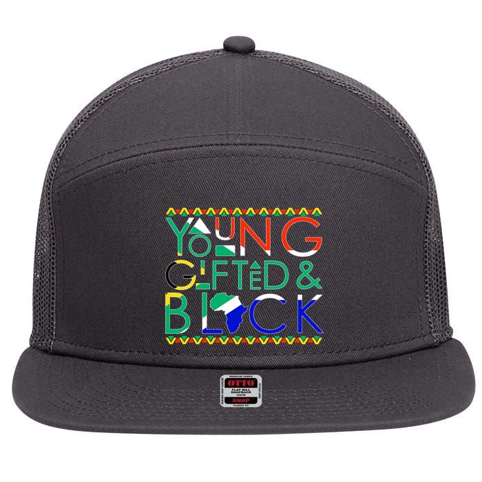 Young Gifted And Black Africa Map 7 Panel Mesh Trucker Snapback Hat