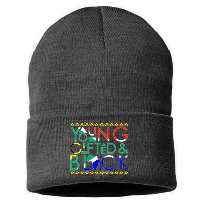 Young Gifted And Black Africa Map Sustainable Knit Beanie