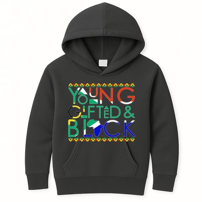 Young Gifted And Black Africa Map Kids Hoodie