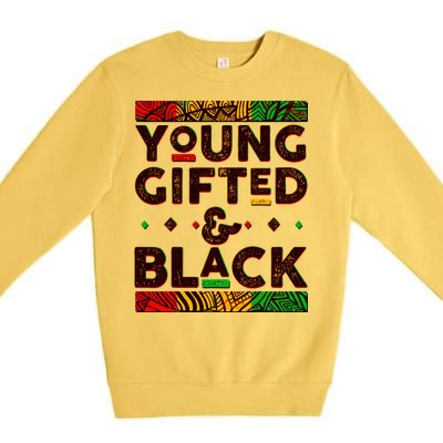 Young Gifted And Black African Colors Premium Crewneck Sweatshirt