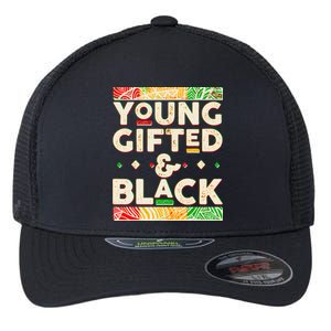 Young Gifted And Black African Colors Flexfit Unipanel Trucker Cap