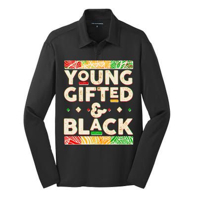 Young Gifted And Black African Colors Silk Touch Performance Long Sleeve Polo