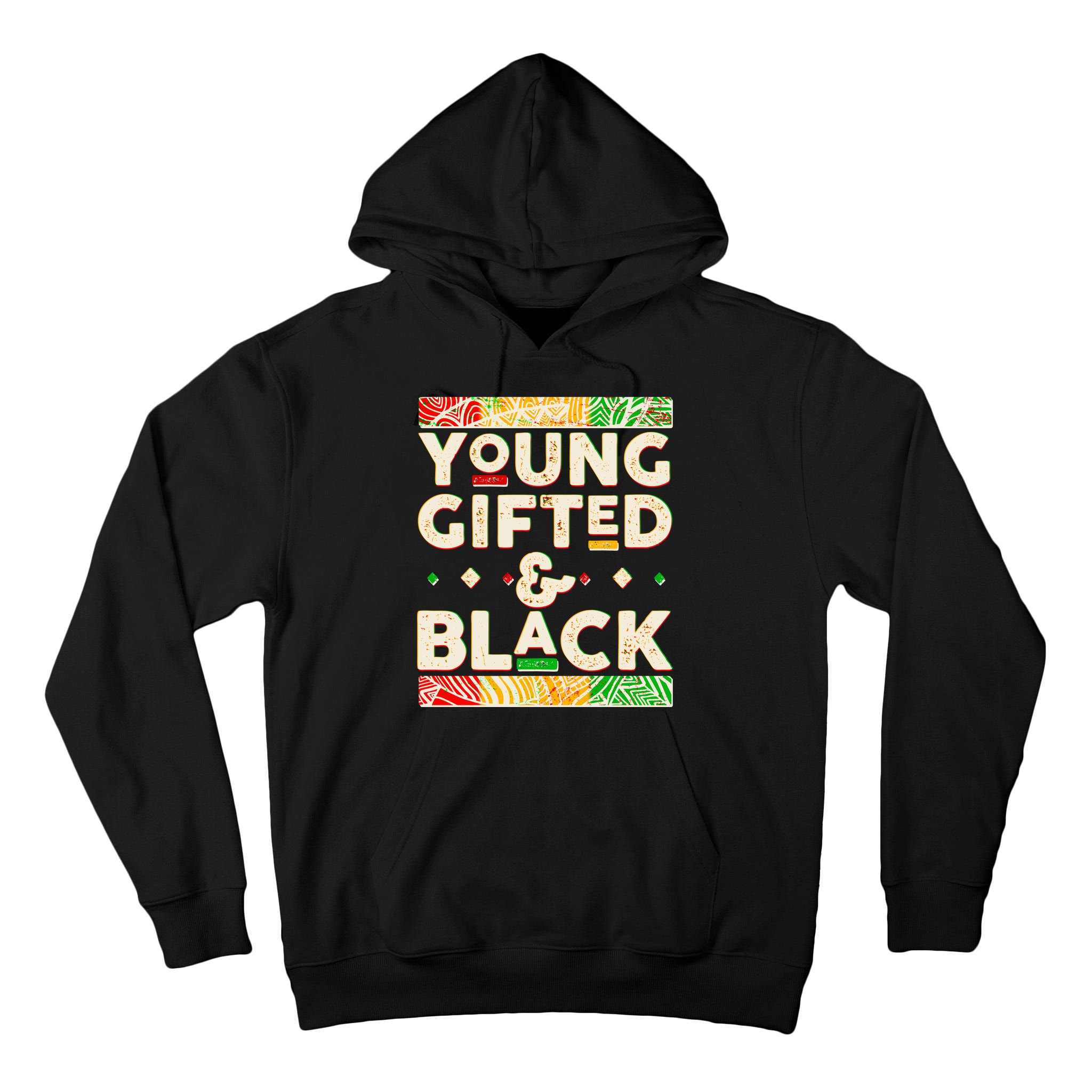 Young Gifted And Black African Colors Tall Hoodie