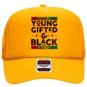 Young Gifted And Black African Colors High Crown Mesh Back Trucker Hat