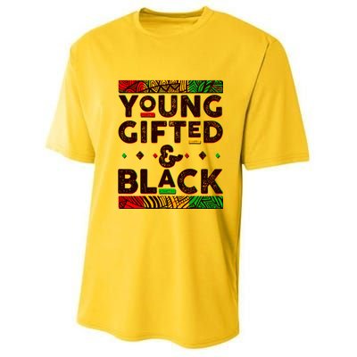 Young Gifted And Black African Colors Youth Performance Sprint T-Shirt