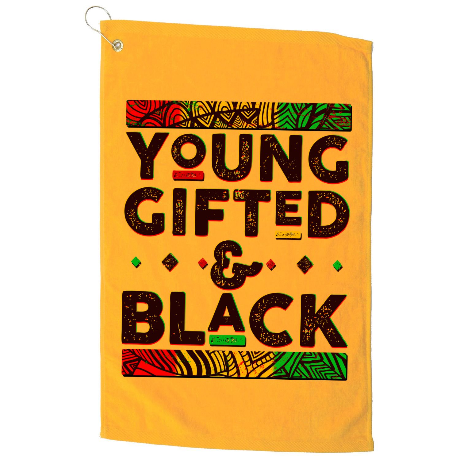 Young Gifted And Black African Colors Golf Towel