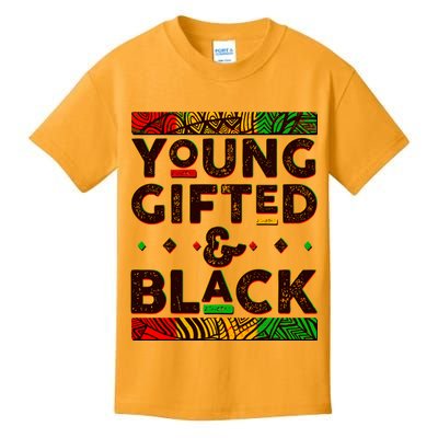 Young Gifted And Black African Colors Kids T-Shirt