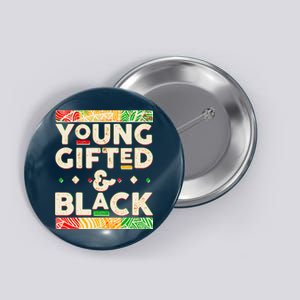 Young Gifted And Black African Colors Button