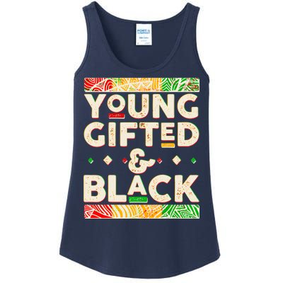 Young Gifted And Black African Colors Ladies Essential Tank