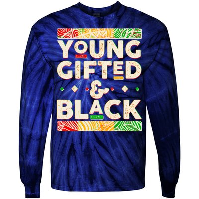 Young Gifted And Black African Colors Tie-Dye Long Sleeve Shirt