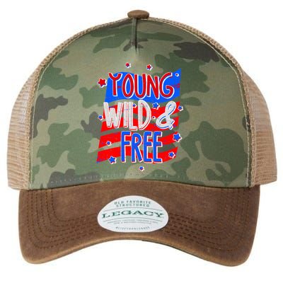 Young Wild & Free Red White & Blue Legacy Tie Dye Trucker Hat