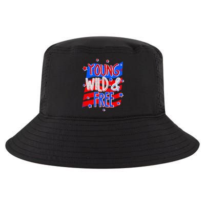 Young Wild & Free Red White & Blue Cool Comfort Performance Bucket Hat
