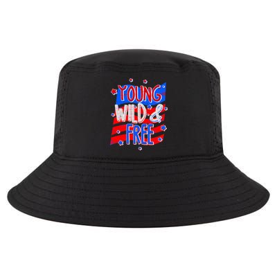 Young Wild & Free Red White & Blue Cool Comfort Performance Bucket Hat