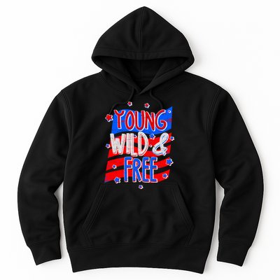 Young Wild & Free Red White & Blue Hoodie