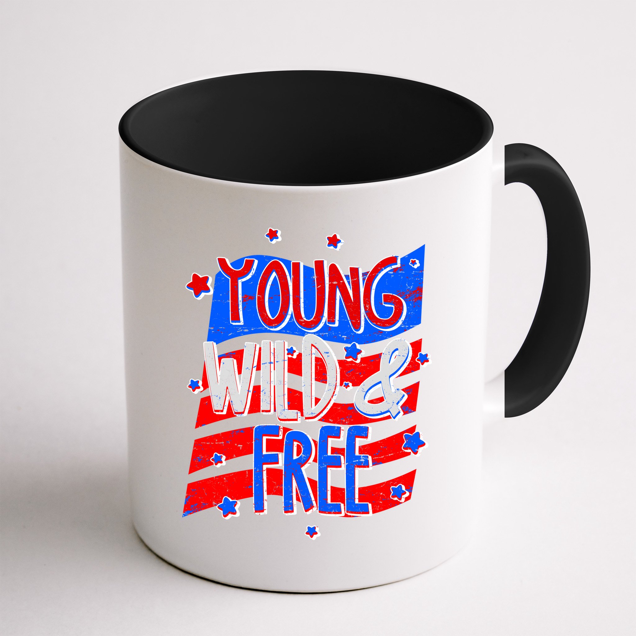Young Wild & Free Red White & Blue Mug