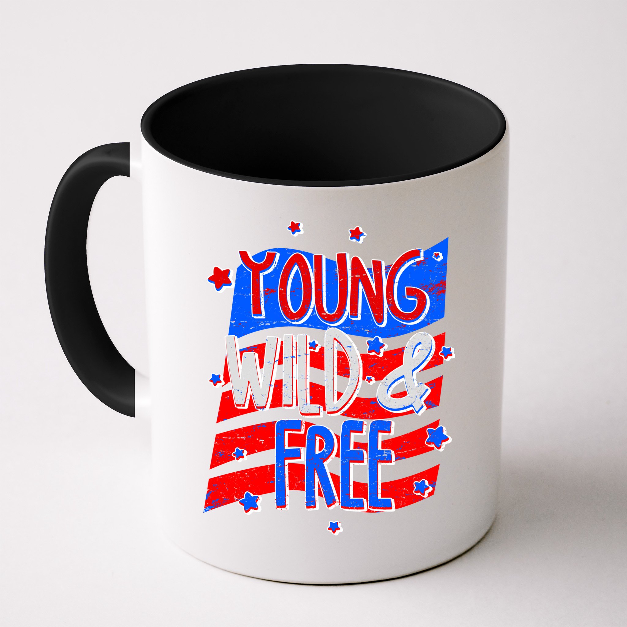Young Wild & Free Red White & Blue Mug