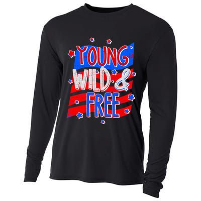 Young Wild & Free Red White & Blue Cooling Performance Long Sleeve Crew
