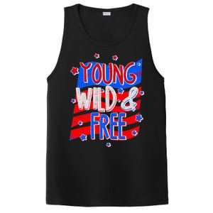 Young Wild & Free Red White & Blue PosiCharge Competitor Tank