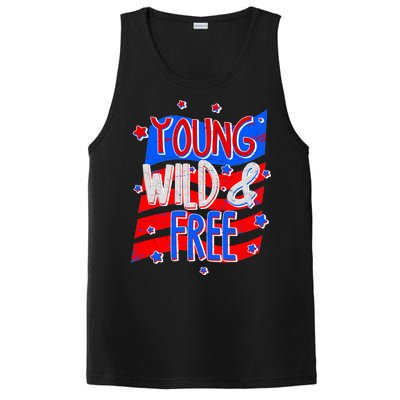 Young Wild & Free Red White & Blue PosiCharge Competitor Tank