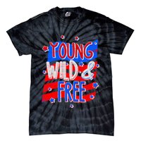 Young Wild & Free Red White & Blue Tie-Dye T-Shirt