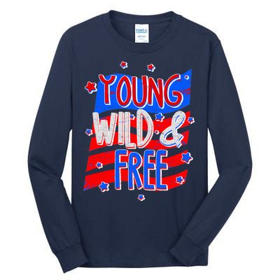 Young Wild & Free Red White & Blue Tall Long Sleeve T-Shirt