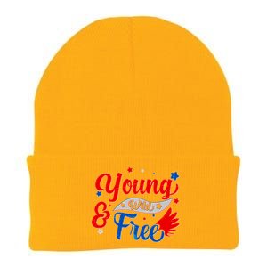 Young Wild And Free USA Knit Cap Winter Beanie