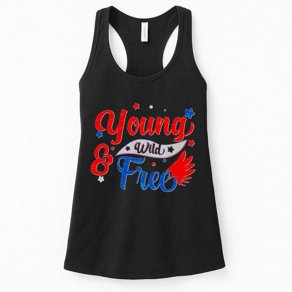 Young Wild And Free USA Womens Tank Top