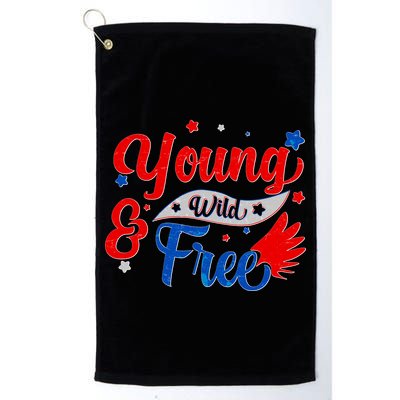 Young Wild And Free USA Golf Towel