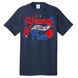 Young Wild And Free USA Tall T-Shirt