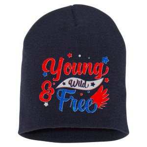 Young Wild And Free USA Short Acrylic Beanie